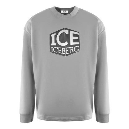 Grey - Front - Ice Iceberg Mens Logo Sweatshirt