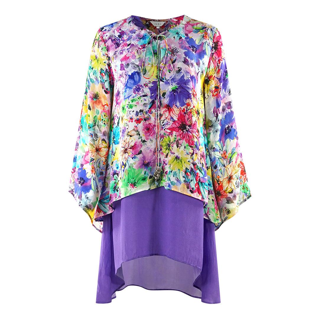 Multicoloured - Front - Inoa Womens-Ladies Tivoli Gardenia Layered Dress