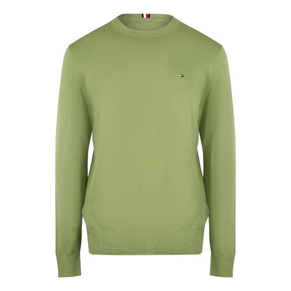 Olive Green - Front - Tommy Hilfiger Mens Faded Crew Neck Sweatshirt