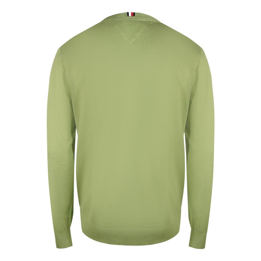 Olive Green - Back - Tommy Hilfiger Mens Faded Crew Neck Sweatshirt