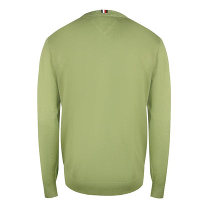 Olive Green - Back - Tommy Hilfiger Mens Faded Crew Neck Sweatshirt