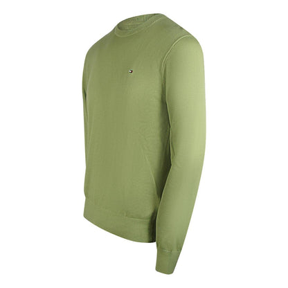 Olive Green - Side - Tommy Hilfiger Mens Faded Crew Neck Sweatshirt