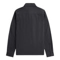 Grey - Back - Fred Perry Mens Anchor Herringbone Overshirt