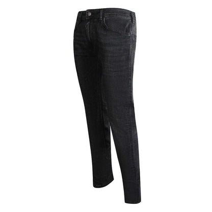 Black - Side - Diesel Mens Tommer-R Denim Faded Jeans