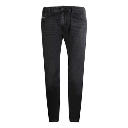 Black - Front - Diesel Mens Tommer-R Denim Faded Jeans