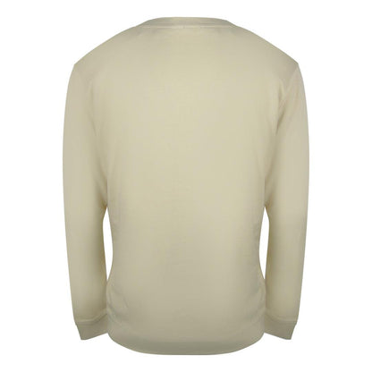 Beige Sand - Back - Cavalli Class Unisex Adult Floral Logo Sweatshirt