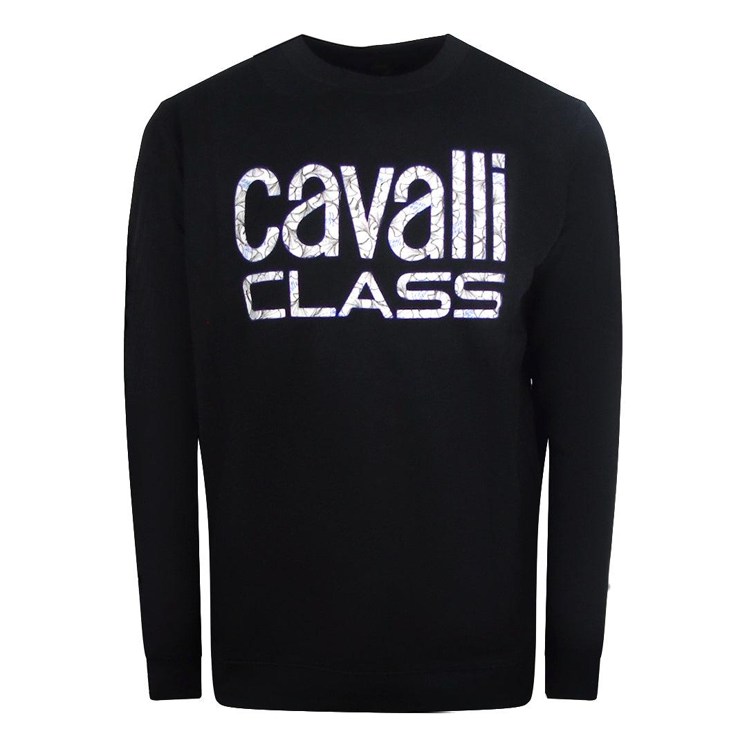 Black - Front - Cavalli Class Unisex Adult Floral Sweatshirt