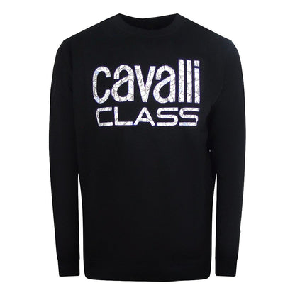 Black - Front - Cavalli Class Unisex Adult Floral Sweatshirt