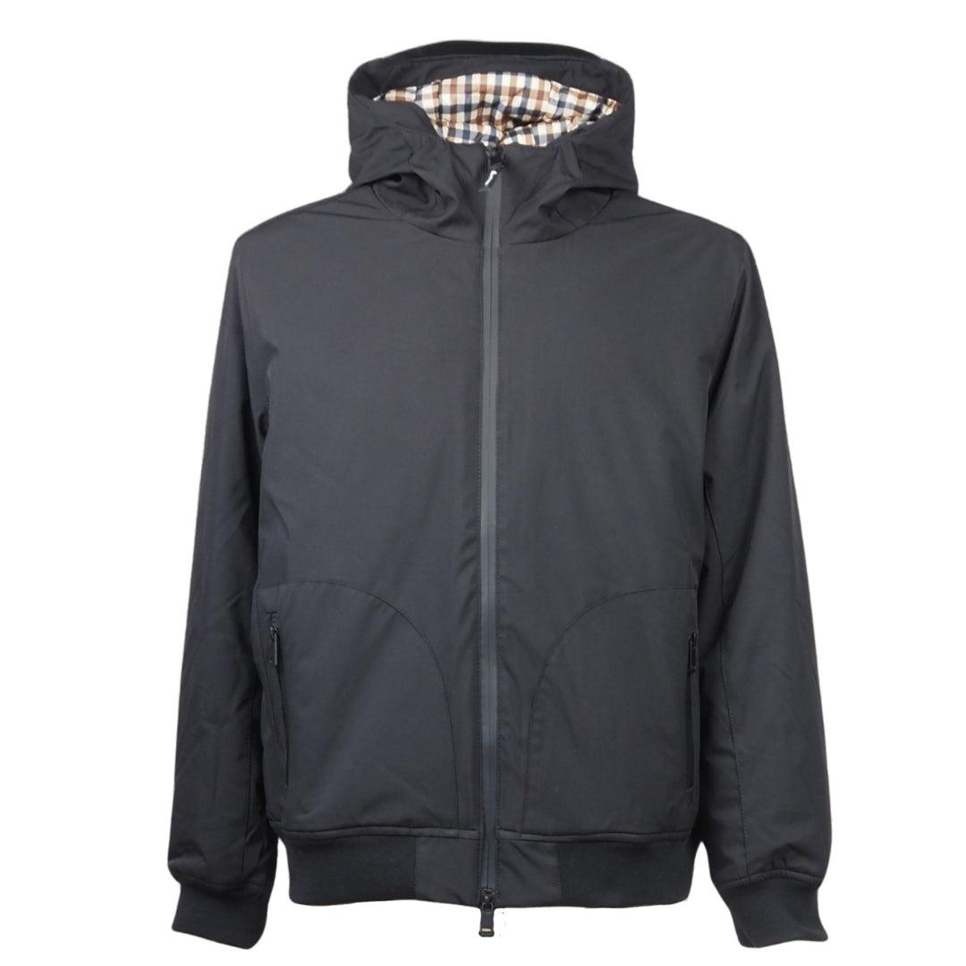 Black - Front - Aquascutum Unisex Adult Active Hooded Jacket