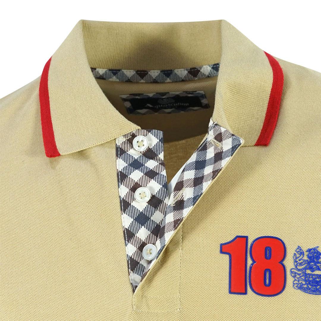 Light Yellow - Side - Aquascutum Mens London 1851 Polo Shirt