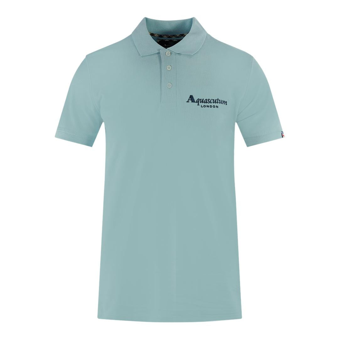Light Blue - Front - Aquascutum Mens London 1851 Polo Shirt