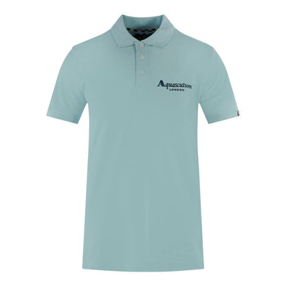 Light Blue - Front - Aquascutum Mens London 1851 Polo Shirt