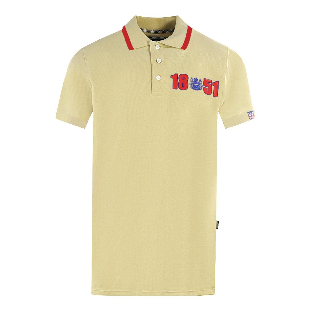 Light Yellow - Front - Aquascutum Mens London 1851 Polo Shirt