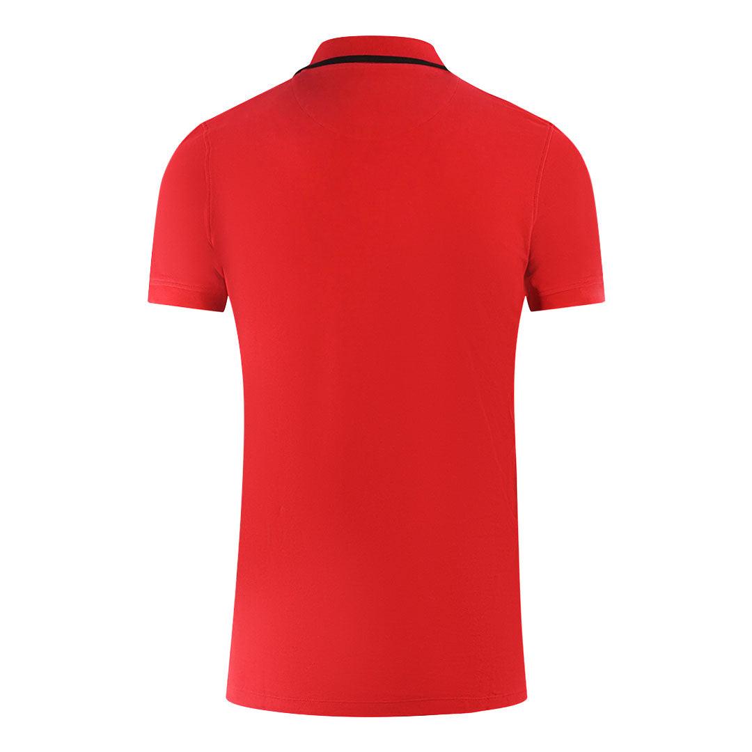 Red - Back - Aquascutum Mens London 1851 Polo Shirt