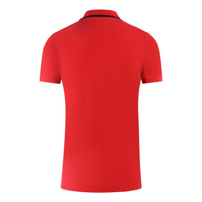 Red - Back - Aquascutum Mens London 1851 Polo Shirt