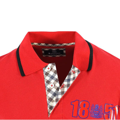 Red - Side - Aquascutum Mens London 1851 Polo Shirt
