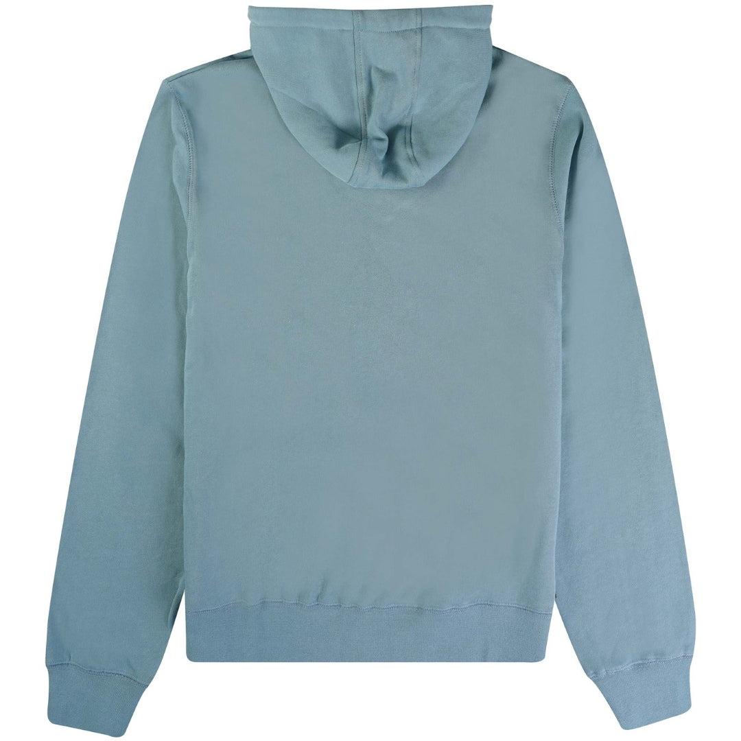 Light Blue - Back - Aquascutum Mens Active Small Logo Hoodie