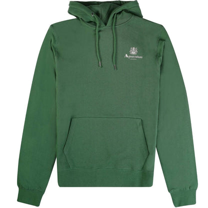 Bottle Green - Front - Aquascutum Mens Active Small Logo Hoodie