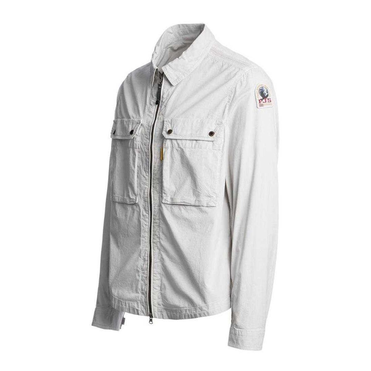 White - Side - Parajumpers Mens Tel Ghiacco Overshirt