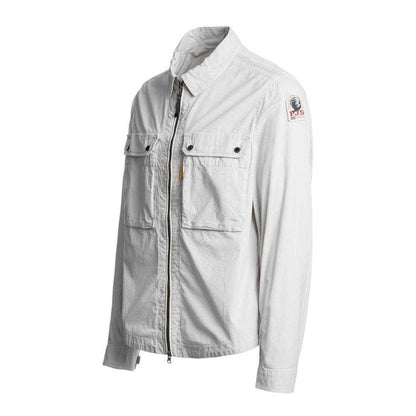 White - Side - Parajumpers Mens Tel Ghiacco Overshirt