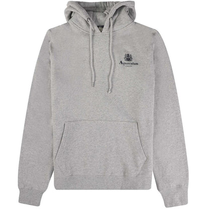 Grey - Front - Aquascutum Mens Active Small Logo Hoodie