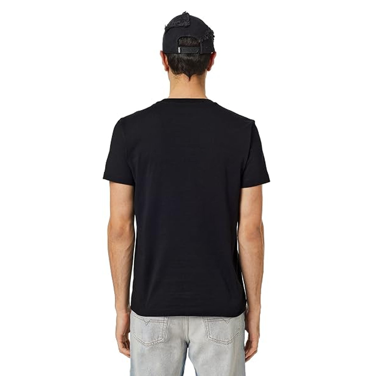 Black - Lifestyle - Diesel Mens Caviar Logo T-Shirt