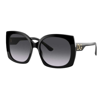 Black-Grey - Back - Dolce Gabbana Womens-Ladies Logo Sunglasses