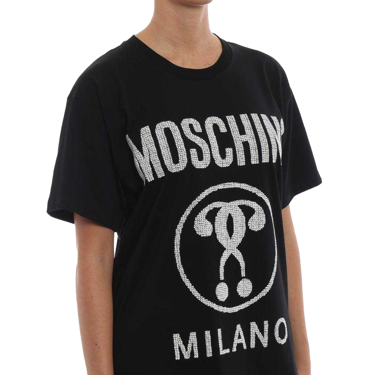 Black - Lifestyle - Moschino Mens Question Mark Logo T-Shirt