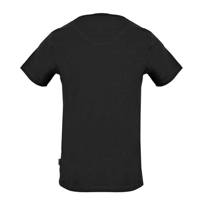Black - Back - Aquascutum Mens Box Check Logo T-Shirt