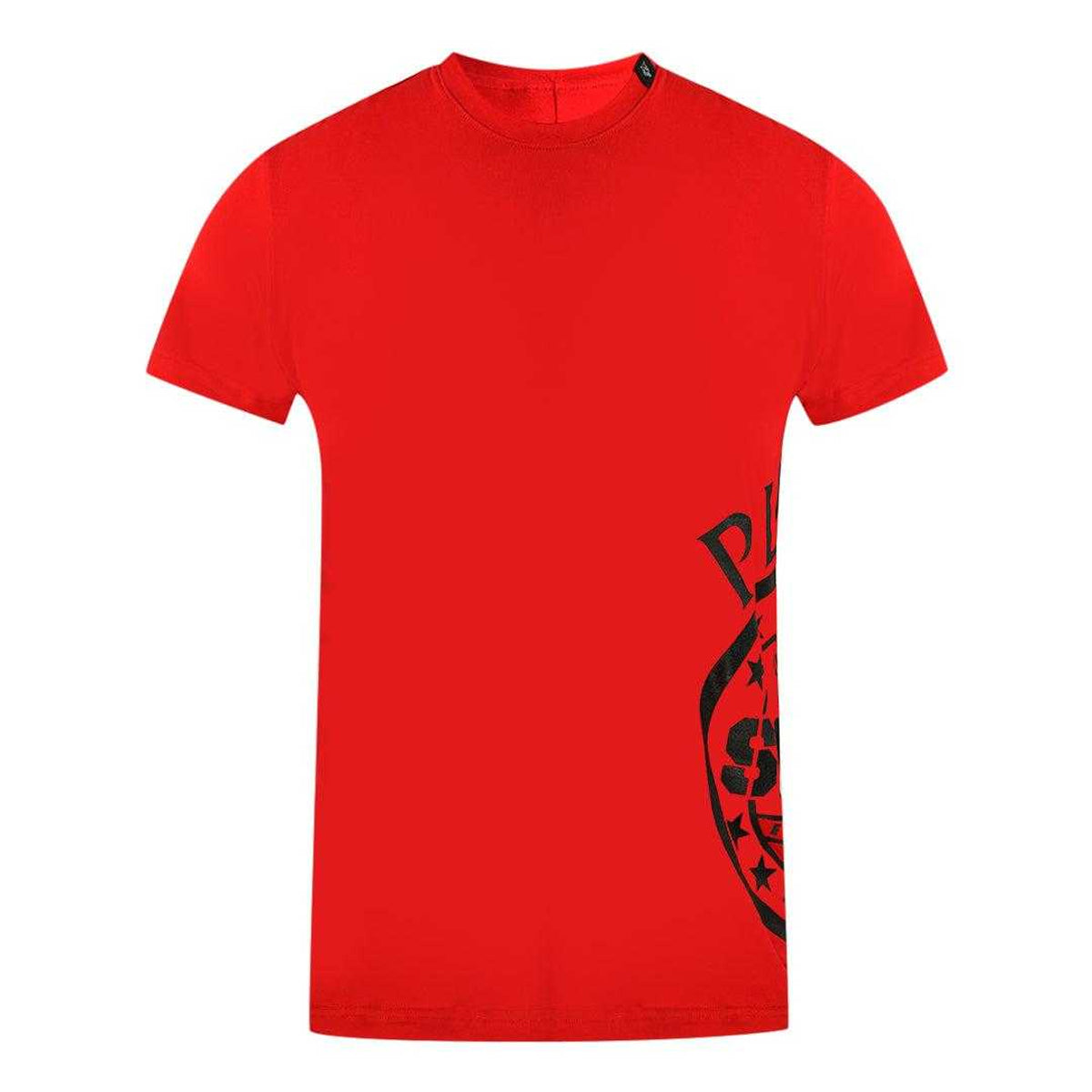 Red - Front - Plein Sport Mens Side Logo T-Shirt
