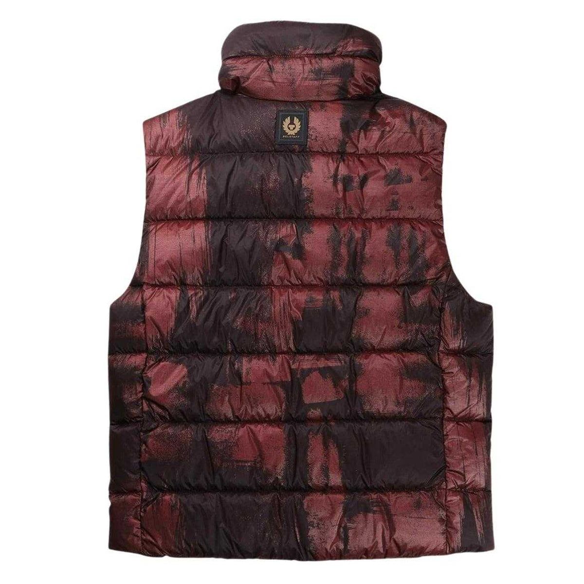 Lava Red - Back - Belstaff Womens-Ladies Laurel Abstract Gilet