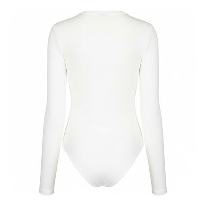 White - Back - Off-White Womens-Ladies Logo Stamp Ribbed Bodysuit