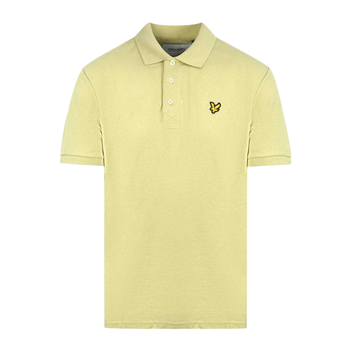 Natural - Front - Lyle & Scott Mens Plain Logo Polo Shirt