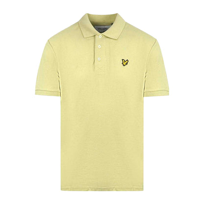 Natural - Front - Lyle & Scott Mens Plain Logo Polo Shirt