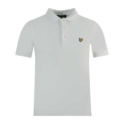White - Front - Lyle & Scott Mens Plain Logo Polo Shirt