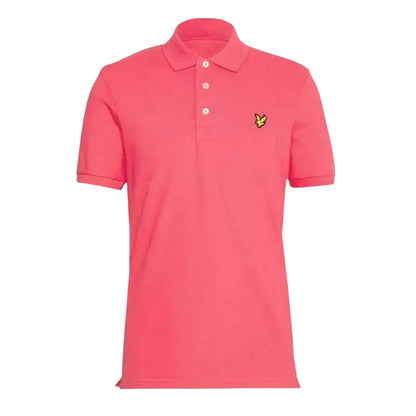 Electric Pink - Front - Lyle & Scott Mens Plain Logo Polo Shirt