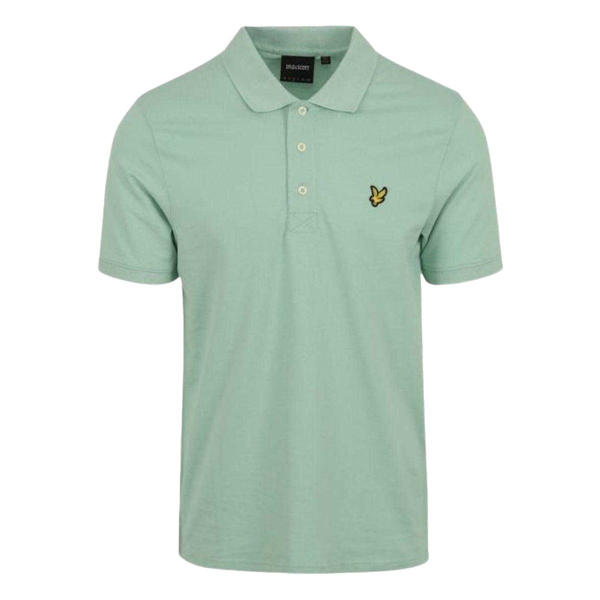 Light Green - Front - Lyle & Scott Mens Plain Logo Polo Shirt