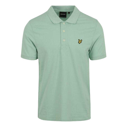 Light Green - Front - Lyle & Scott Mens Plain Logo Polo Shirt