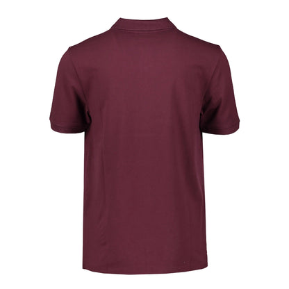 Burgundy - Back - Lyle & Scott Mens Tonal Eagle Polo Shirt