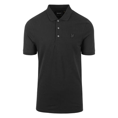 Grey - Front - Lyle & Scott Mens Tonal Eagle Polo Shirt