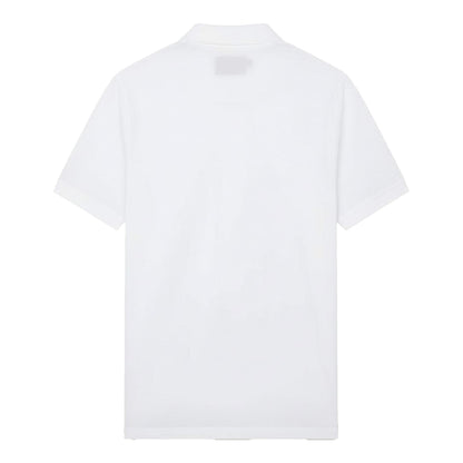 White - Back - Lyle & Scott Mens Tonal Eagle Polo Shirt