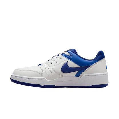 Royal Blue-White - Front - Nike Mens Full Force Leather Low Trainers