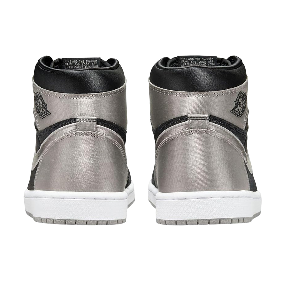 Black-White-Off White - Back - Nike Womens-Ladies Air Jordan 1 Leather Trainers