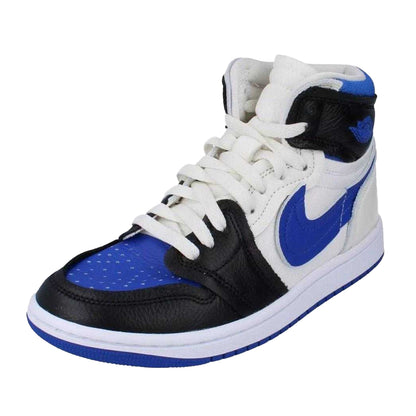 White-Black-Blue - Front - Nike Womens-Ladies Air Jordan 1 Leather Trainers
