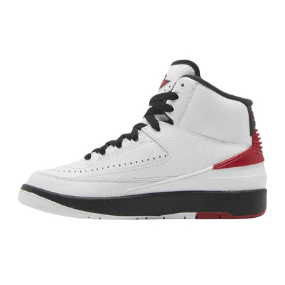 White-Red - Side - Nike Mens Air Jordan 2 Retro Leather Trainers