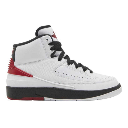 White-Red - Front - Nike Mens Air Jordan 2 Retro Leather Trainers