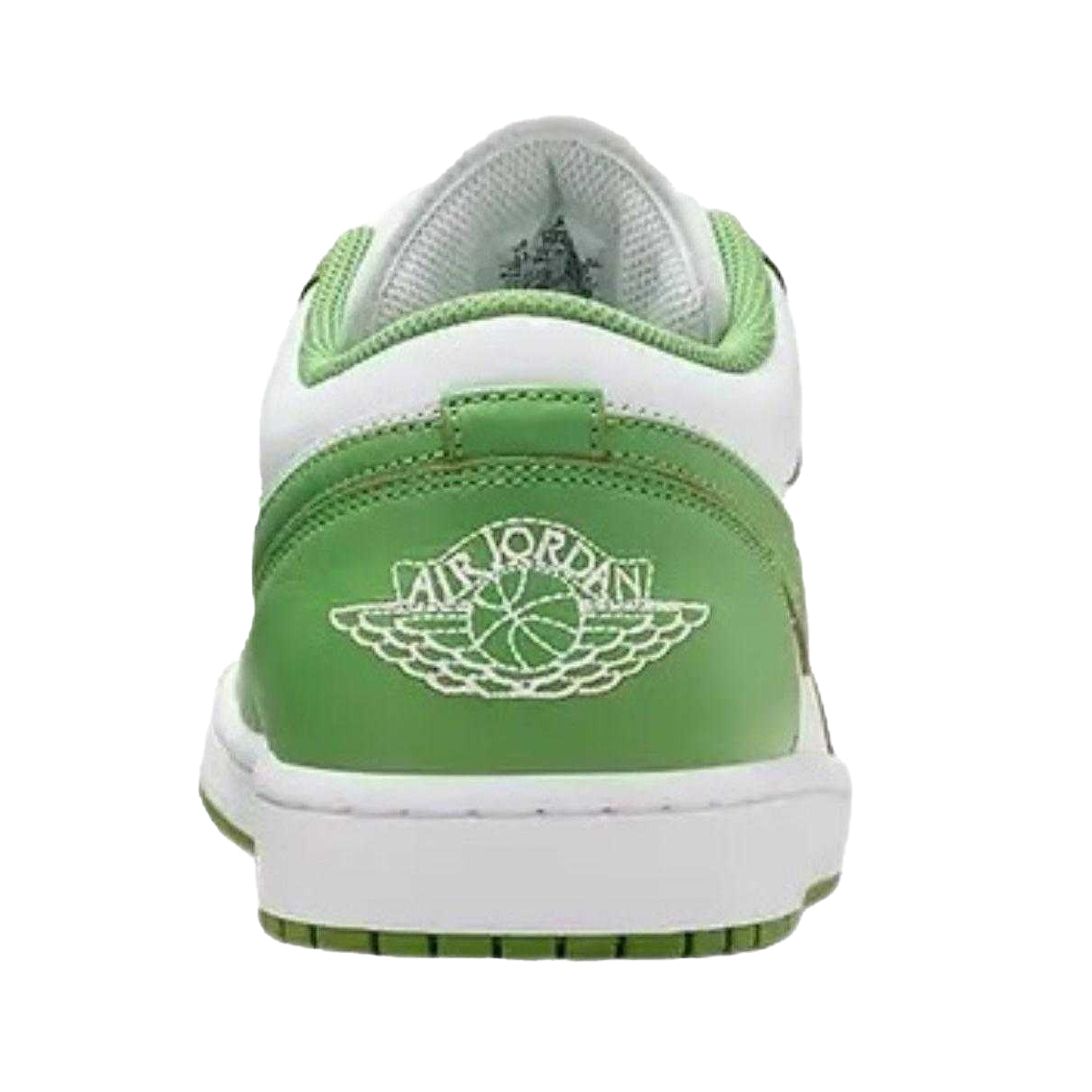 Green-White - Back - Nike Mens Air Jordan 1 Leather Low Trainers