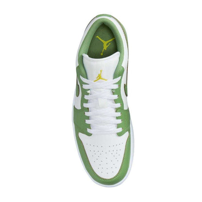 Green-White - Lifestyle - Nike Mens Air Jordan 1 Leather Low Trainers