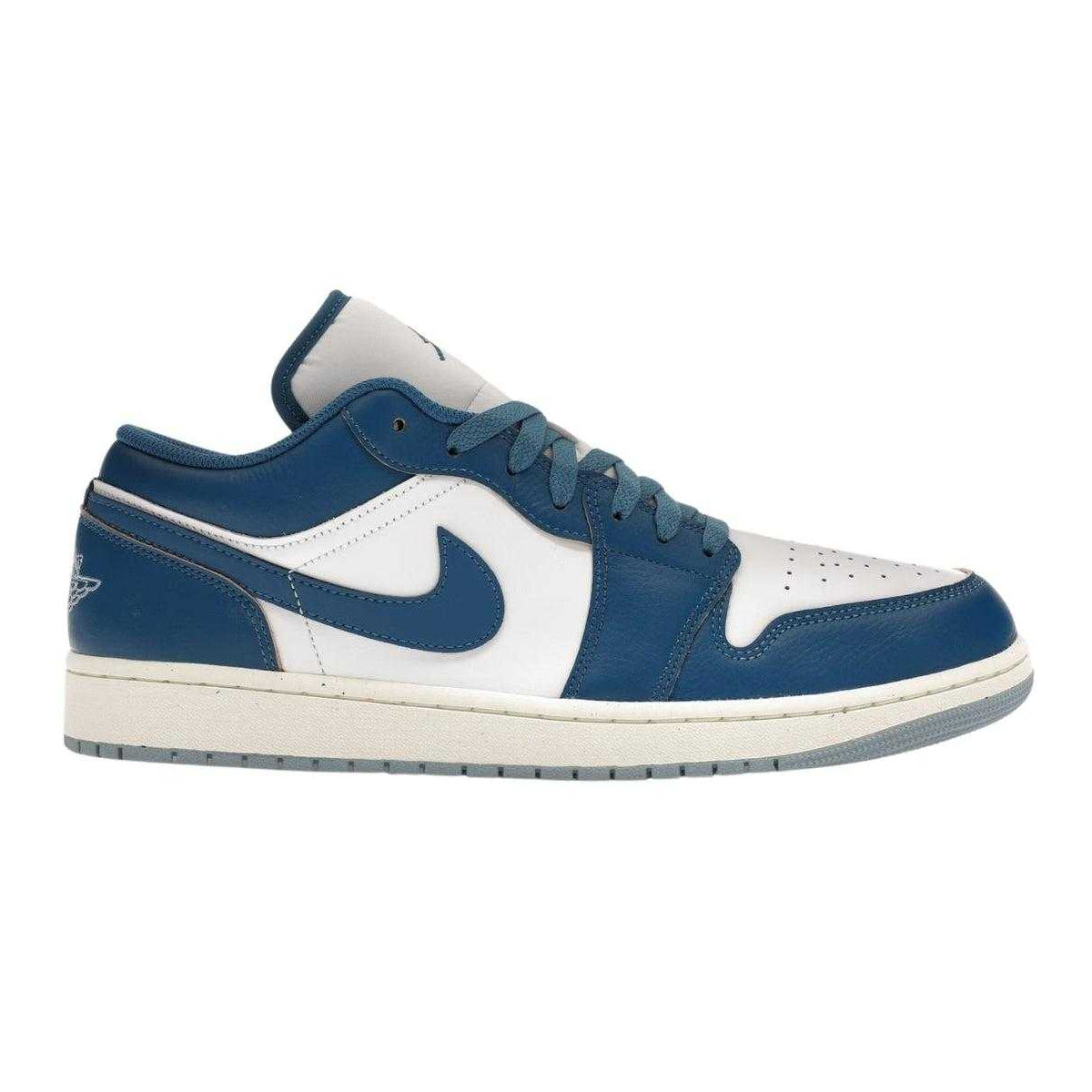 Navy-White - Lifestyle - Nike Mens Air Jordan 1 Leather Low Trainers