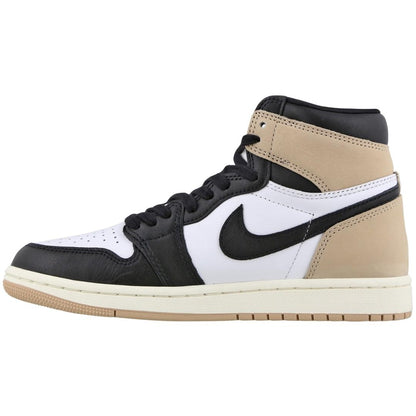 Brown - Side - Nike Womens-Ladies Air Jordan 1 Retro Leather High Cut Trainers